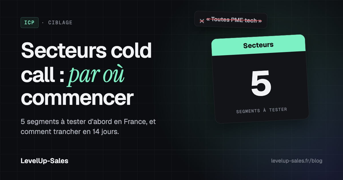Secteurs cold call en France : 5 segments à tester d'abord