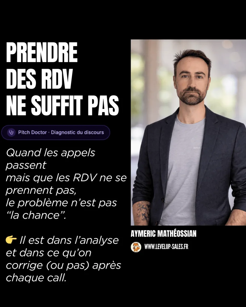 Prendre des RDV ne suffit pas