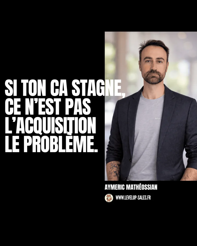 Si ton chiffre d’affaires stagne, ce n’est pas l’acquisition le problème